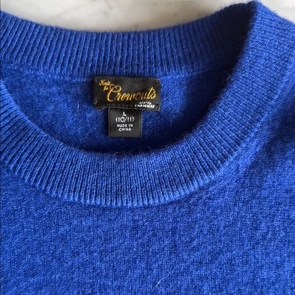 Crewcuts Kids Vibrant Blue Sweater Cashmere - Picture 2 of 3
